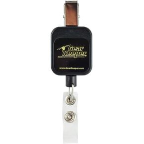 Gear Keeper RT5-5816 Super Badge Retractor with Carabiner Clip And End Pivot Ball Connection - Heavy Duty 36" Lanyard For ID Badges Holder Reels - D-Rings, Belt Loops, Web Straps - Made in USA - Black