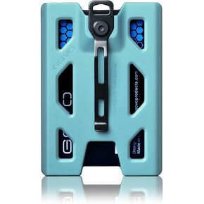 GOVO T4 Badge Holder/Wallet - Durable Polycarbonate ID Card Holder with 4 Cards Slot (Holds 1-4 Cards) (Lake Blue)