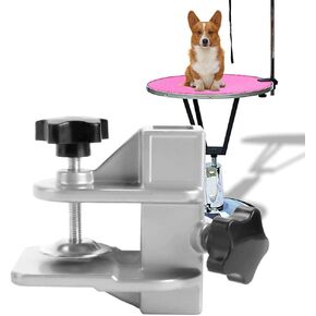 Oumefar Pet Grooming Table Accessories Clamp-on Accessory Aluminium Alloy Fixture Fixation Clip H Bar Clamp Holder for Dogs Cats(23 * 23mm)