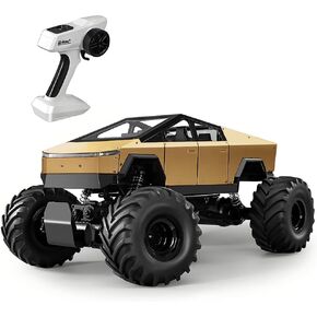 Cybertruck RC Cars Alloy Truck 1:8 Metal Big Remote Control Car 2.4 GHz 36KPH -4WD All Terrain RTR Trucks Aluminum Shock Climbing 45° angles Sound&Light Effect with Super Long Battery Life Ideal Gidt