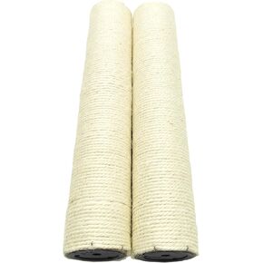 SHENGOCASE 4-Pack Cat Tree Accessories Replacement Parts Post 23.6" L, 3.15" Ø Pole, Cat Tower Post Relacement (M8 Screw)