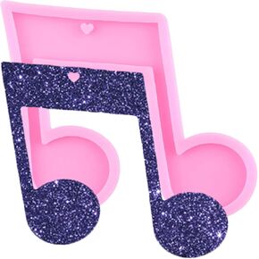 Musical Note Silicone Molds Keychain Mold Music Note Epoxy Resin Mold for DIY Keychain Backpack Pendant Jewelry Making Necklace Decoration Craft