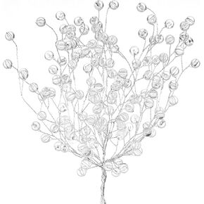 60 Pcs Artificial Bouquets with Acrylic Bead Drop Crystal Flower Stem Acrylic Beads Flower Branches Beaded String Bridal Bouquet Picks Wedding Craft Decoration for Wedding DIY Crafts (Transparent)