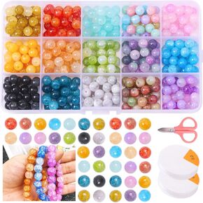375PCS Large Hole Beads&100PCS Spacer Bead for Jewelry Making,Bulk European Craft Beads,Assortment European Large Hole Spacer Beads Mixed Color Jewelry Beads for Bracelet Necklace Earring Making