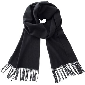 CALVIN & OLIVIA Ultra-Soft Winter Cashmere Feel Scarf Solid Color Warm Long Unisex Winter Scarves Perfect Holiday Gift for Women Men Purple Lilac