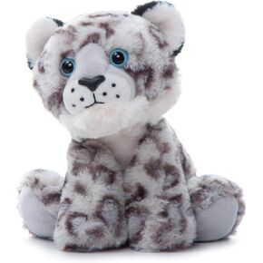 The Petting Zoo Snow Leopard Stuffed Animal Plushie, Gifts for Kids, Wild Onez Wildlife Animals, Leopard Plush Toy 9 inches