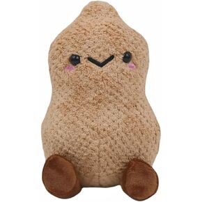 6.5" Smiling Peanut Plush Toy Amuseable Groundnut with Legs Stuffed Doll Kids Bedtime Companion