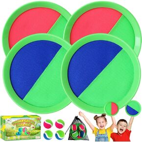 ZMLM Toss Catch Ball Toy Set: Upgraded Kid Outdoor Toy Game Beach Backyard Lawn Sport Activity Fun Outside Indoor Family Toy for Age 3-12 Girl Boy Kid Birthday Gift Easter Basket Stuffers Essentials