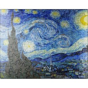MyPuzzle The Starry Night 1889 by Vincent Van Gogh - Premium 500 Piece Jigsaw Puzzle for Adults