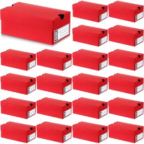Fullhawl 20 Sets Mini Shoe Gifts Boxes for Party Favors 4 x 2.3 x2 inch Small Gifts Box with Editable Label Mini Sneaker Box Sports Theme Christmas Party Gifts Box for Candies Cookies Snacks(Red)