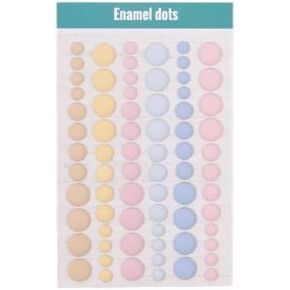 Craftelier - Enamel Dots Vintage Pastel | Mini Self-Adhesive Stickers with Pearlescent Finish for Scrapbooking and Crafting Projects | Includes 72 Coloured Pieces
