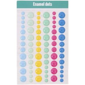 Craftelier - Enamel Dots Vintage Pastel | Mini Self-Adhesive Stickers with Pearlescent Finish for Scrapbooking and Crafting Projects | Includes 72 Coloured Pieces