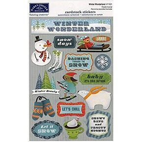 Karen Foster Design Acid and Lignin Free Scrapbooking Sticker Sheet, Winter Wonderland