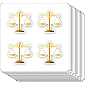 Scales of Justice Stickers 1in for Scrapbooking, Arts, Craft, Kids DIY, Calendars Journals 80-Pack
