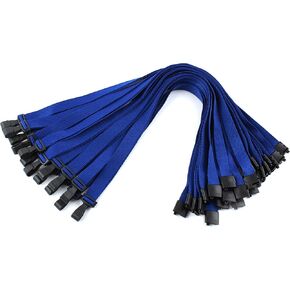 Bulk Polyester Safe Breakaway Lanyards for ID Badge Name Tag -Lanyards Badge Clip with no-Twist Plastic Clip Hook for Badge Holders School Hospital