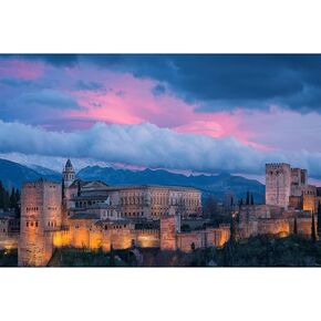 Jigsaw Puzzle 1000 Piece Alhambra Spain Night Sky Classic Puzzle DIY Kit Wooden Toy Unique Gift Home Decor