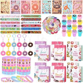 JADIVE 146 PCS Sweet Donut Party Favors مجموعة هدايا الحفلات الحفل