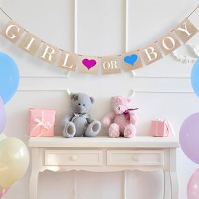 Boy or Girl Gender Reveal Banner, Baby Shower Decorations, Boy or Girl Sign Banner, Neutral Gender Reveal Decorations, Pregnancy Announcement