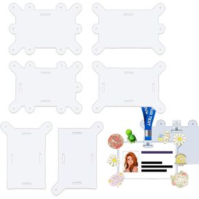 Badge Buddy Pin Holder, Six Styles of Nurse Badge Pin Holder, Acrylic Badge Topper Adapter, Badge Buddy Pin Holder for Displaying Badge Accessories, Badge Pin Holder for Nurse ID, Student, Employee