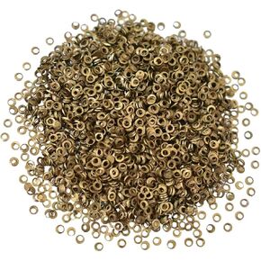 Embroiderymaterial Round Shape Metal Sequins for Craft, Embroidery and Jewellery Making 100gm (3MM, Gold)