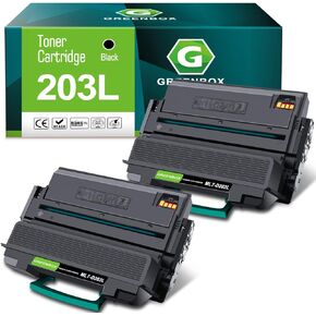 GREENBOX Compatible Toner Cartridge Replacement for Samsung 203L MLT-D203L 5,000 Pages High Yield for ProXpress M3370FD M3870FW M4070FR M3320ND M3820DW M4020ND SL-M3870FW SL-M3320ND M3370FD (2 Black)