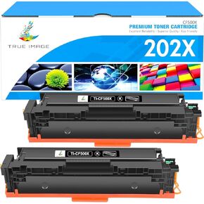 صورة حقيقية متوافقة مع خرطوشة الحبر المتوافقة مع HP 202x CF500X 202A CF500A COLE PRO MFP M281FDW M281CDW M281FDN M254DN M254NW M281 M254 TONER (Black ، 2 Pack) in Kuwait