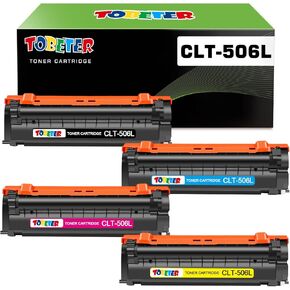ToBeter Compatible CLT-506L Toner Replacement for Samsung CLT-K506L CLT-C506L CLT-M506L CLT-Y506L Toner for Samsung CLP-680ND CLX-6260FD CLX-6260FW Printers (6,000 Pages, High-Yield, 4 Pack)