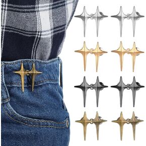 8 مجموعات نجم بانت ضيقة الخصر ، دبابيس جينز قابلة للتعديل تشديد الخصر ، لا خياطة الخصر الخماسي قابلة للفصل in Kuwait