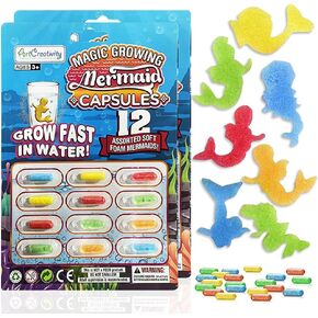 ArtCreativity Magic Growing Mermaid Capsules, Grow in Water, 2 Packs, 24 Expanding Mermaid Capsules, Cute Color Variety, Kids’ Birthday Party Favors, Easter Basket, Contest Prize or Gift Idea