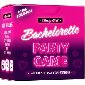 Classy Girl Bachelorette Party Game - 240 Funny Questions & Challenges for Adults - Bridal Shower Accessory & Favor for The Bride
