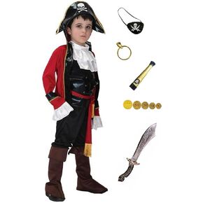 Brcus Boy Pirate Halloween Costume Cosplay Role Play Holiday Carnival Dress up