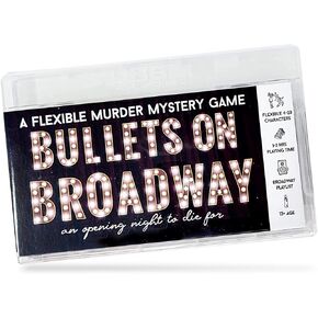Bullets On Broadway | Replayable Murder Mystery Party Game | 4-20+ Players | Print-Friendly Downloadable Game Files | Detective Videos by Bway Actor | Customized Evite Tool