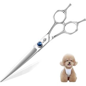 7" Dog Grooming Scissors, Premium Stainless Steel Pet Straight Shears for Dogs, Cats, and Small Animals, Sharp for Grooming Thick Hair