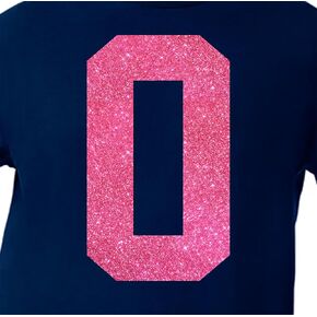 8" Red & Pink & Purple Shades Glitter Jersey Numbers for Sports T-Shirts, Jerseys, Football, Baseball, Basketball. Iron-On Heat Transfer for Team T-Shirts (Style A) (Red_3)