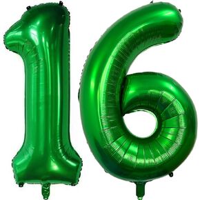 40 Inch Black 16 Number Balloon 61 Large Size Jumbo Digit Mylar Foil Helium Black Balloons for 16th 61st Birthday Party Celebration Decorations Graduations Anniversary Supplies