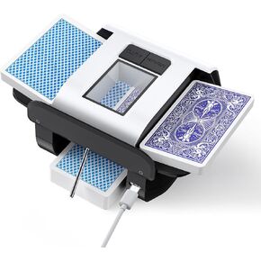 Automatic Card Shuffler Quiet Rechargeable Card Shuffler 2 Decks 2000 MAh Electric Shuffler, Texas Hold'em, Poker, Home Card Games, Blackjack in Saudi Arabia