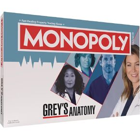 Monopoly: Grey's Anatomy Board Game | Featuring Ferry Boat, Clipboard, Scrub Top, and More | Buy, Sell, Trade Iconic Doctors from Miranda Bailey to Meredith Grey | Officially Licensed Collectible