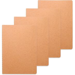 miikoul 48 Pack A5 Kraft Paper Notebook Lined Journal Bulk, 8.3 x 5.5 Inch, 60 Pages/30 Sheets, 80GSM, Travel Notebook Notepad for Adult, Students, Gift, School, Office Supplies