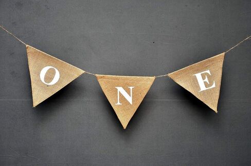 Boston Creative Company 1st Birthday high Chair Banner, ONE Burlap high Chair Birthday Banner, boy Thing, 1st Birthday Party Decor,Rustic Birthday, Woodland or Safari Jungle Theme Highchair Banner in Saudi Arabia