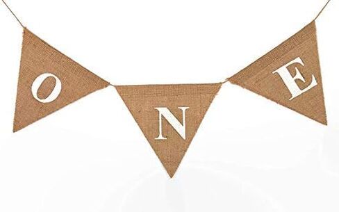 Boston Creative Company 1st Birthday high Chair Banner, ONE Burlap high Chair Birthday Banner, boy Thing, 1st Birthday Party Decor,Rustic Birthday, Woodland or Safari Jungle Theme Highchair Banner in Saudi Arabia