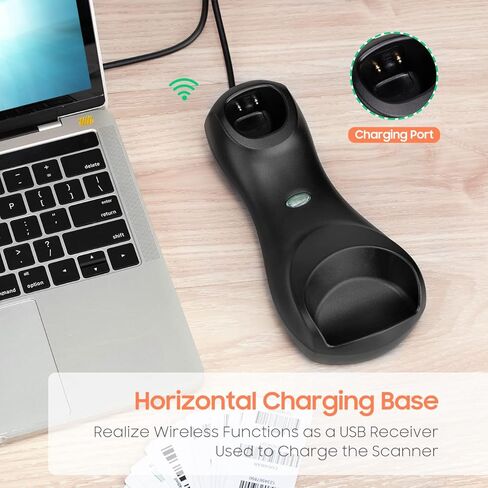 Tera Pro Series Wireless 1D 2D QR Barcode Scanner with Cradle Display Counting Screen Extra Fast Scanning Speed Ultra High Resolution Handheld Image Bar Code Reader for Warehouse Inventory HW0008 in Kuwait