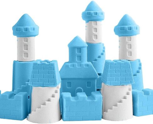 G.C Frozen Sensory Bin for Girl Kid Toy, Elsa Play Sand Art Kit with Sandbox/2lb Sand/Castle/Molds/Princess Figure, Winter Sensory Frozen Toy Christmas Birthday Gift for Girl Toddler Ages 3 4 5 6 7 8 in Saudi Arabia