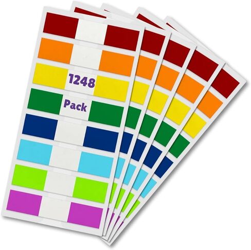 علامات التبويب 960 علامات تبويب لزجة - علامات تبويب وعلامات الفهرس القابلة للكتابة والصفحة للكتب والملفات والملاحظات - علامات ملونة شفافة للتنظيم ، تسليط الضوء ، تصنيف المستندات (08 ألوان) in Saudi Arabia