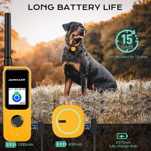 GPS Tracker for Dogs No Subscription, GPS Location Without Cell Network, Suita() ble for Open Areas with Poor Network Signals No Monthly Fee IP67 Waterproof (Tracker 2)(Yellow) in Saudi Arabia