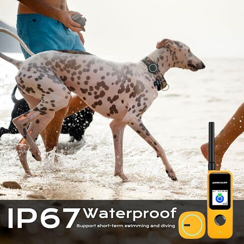 GPS Tracker for Dogs No Subscription, GPS Location Without Cell Network, Suita() ble for Open Areas with Poor Network Signals No Monthly Fee IP67 Waterproof (Tracker 2)(Yellow) in Saudi Arabia