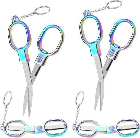 UCEC Folding Scissors, 2 PCS Foldable Scissors Stainless Steel Mini Travel Scissors, Small Scissors Pocket Portable Scissors, Mini Compact Craft Scissors Sewing Scissors for Office, Home, Outdoor in Kuwait