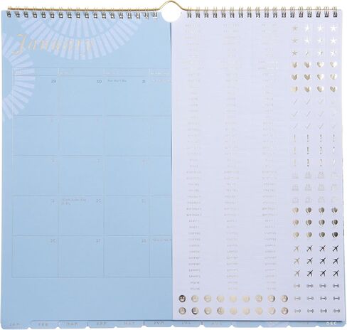 russell+hazel 2025 Spiral Burst Hanging Wall Calendar (January 2025 – December 2025), 13.25" x 12.25" in Kuwait