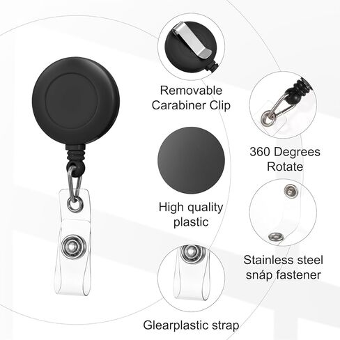 3 Pack Horizontal Name Tag with Retractable Badge Holders Clear Soft Plastic Badge Holders Badge ID Card Holders for Nurse Doctor Teacher Office (Horizontal) in Saudi Arabia