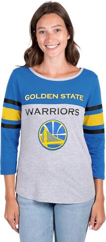 Ultra Game Women's NBA Official Raglan Baseball 3/4 Long Sleeve Shirt in Kuwait