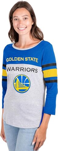 Ultra Game Women's NBA Official Raglan Baseball 3/4 Long Sleeve Shirt in Kuwait